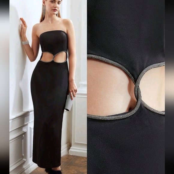 Dresses & Skirts - CUTOUT ROPE TRIM DRESS